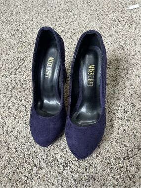 Miss Left Purple Suede High Heel Pump